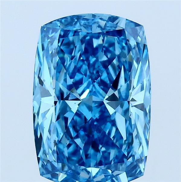 2.01ct Cushion FANCY VIVID BLUE VS1 Lab Created Diamond
