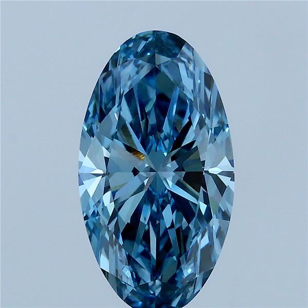 2.01ct Oval FANCY VIVID BLUE VVS2 Lab Created Diamond