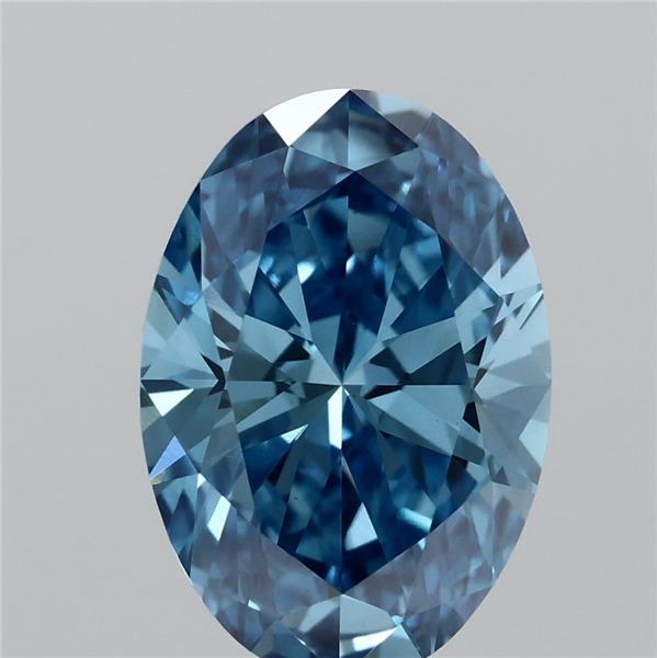 1.53ct Oval FANCY VIVID BLUE VVS2 Lab Created Diamond