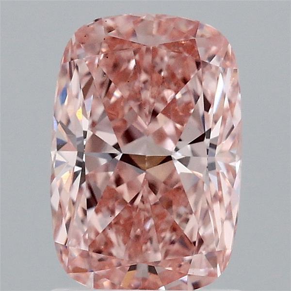 1.62ct Cushion FANCY VIVID PINK VS1 Lab Created Diamond