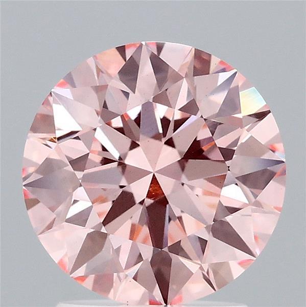 2.07ct Round FANCY INTENSE PINK VS1 Lab Created Diamond