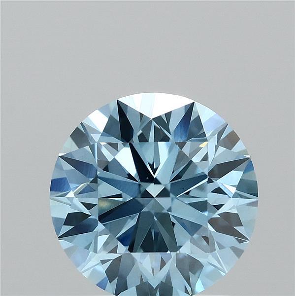 1.52ct Round FANCY VIVID BLUE VS1 Lab Created Diamond