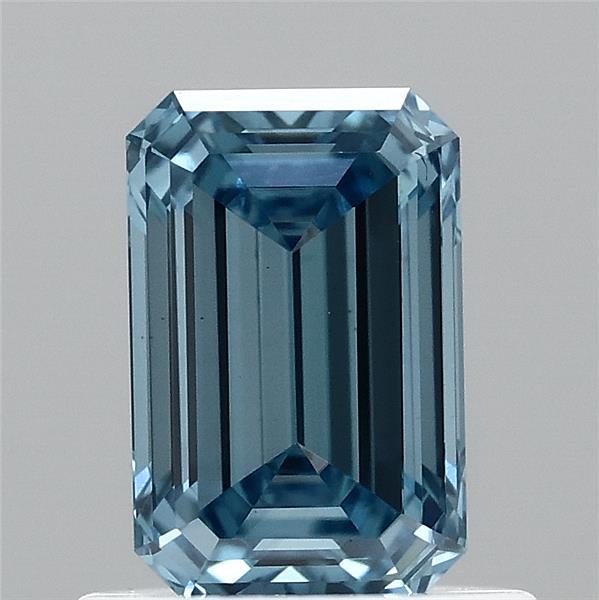 0.83ct Emerald FANCY VIVID BLUE VS1 Lab Created Diamond