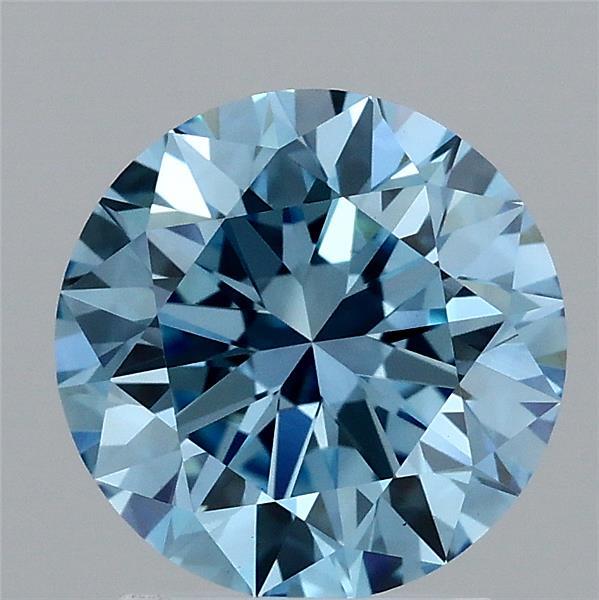 2.02ct Round FANCY VIVID BLUE VS1 Lab Created Diamond