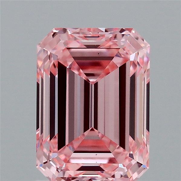 1.93ct Emerald FANCY VIVID PINK VS1 Lab Created Diamond