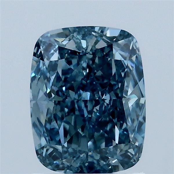 1.62ct Cushion FANCY VIVID BLUE VS1 Lab Created Diamond
