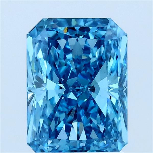 1.52ct Radiant FANCY VIVID BLUE VS1 Lab Created Diamond