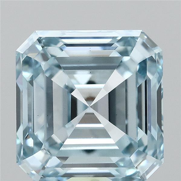 3.03ct Asscher FANCY INTENSE BLUE VS1 Lab Created Diamond