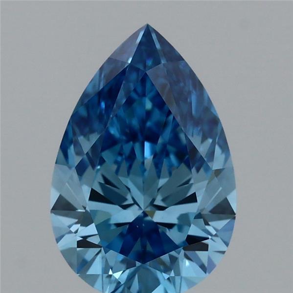 1.21ct Pear FANCY VIVID BLUE VS1 Lab Created Diamond