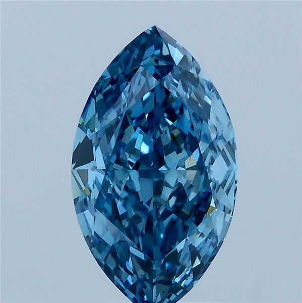 2.14ct Marquise FANCY VIVID BLUE VS2 Lab Created Diamond