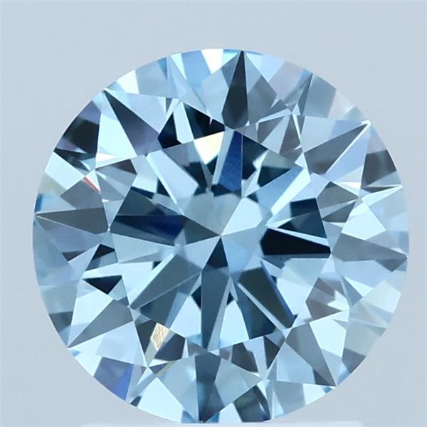 1.8ct Round FANCY VIVID BLUE VVS2 Lab Created Diamond