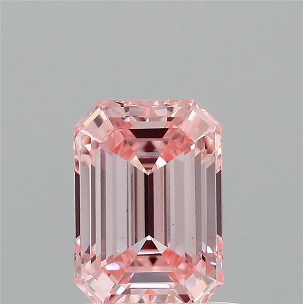 1.05ct Emerald FANCY INTENSE PINK VS1 Lab Created Diamond
