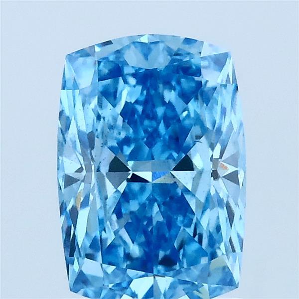 1.61ct Cushion FANCY VIVID BLUE VS2 Lab Created Diamond