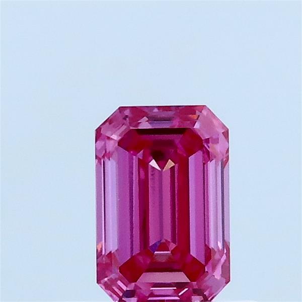 0.56ct Emerald FANCY VIVID PINK VVS1 Lab Created Diamond