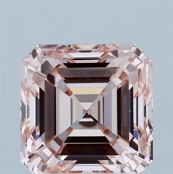 3.09ct Asscher FANCY INTENSE PINK VVS2 Lab Created Diamond