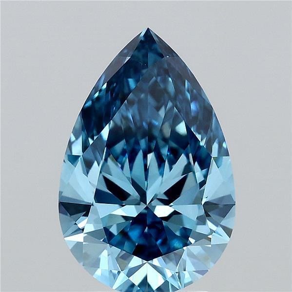 3.04ct Pear FANCY VIVID BLUE VVS1 Lab Created Diamond