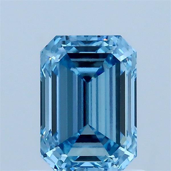1.05ct Emerald FANCY VIVID BLUE VS1 Lab Created Diamond