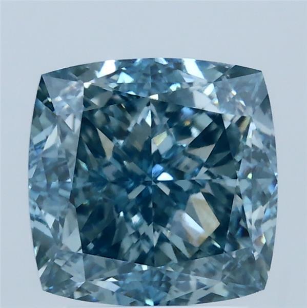 3.33ct Cushion FANCY VIVID BLUE VS1 Lab Created Diamond