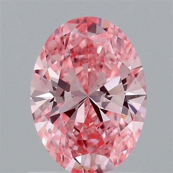 0.98ct Oval FANCY VIVID PINK VS2 Lab Created Diamond