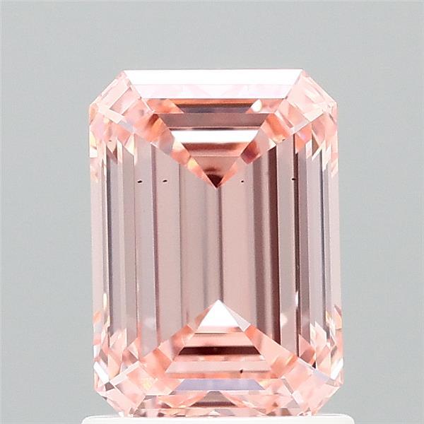 1.5ct Emerald FANCY VIVID PINK VS2 Lab Created Diamond