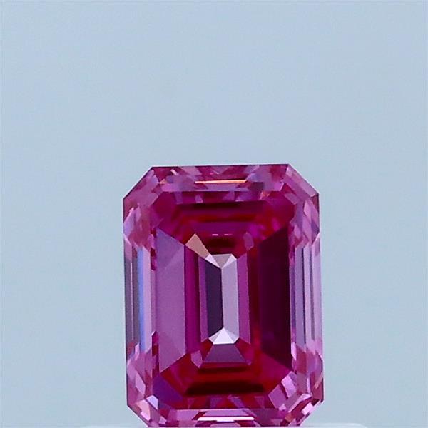0.55ct Emerald FANCY VIVID PINK VVS2 Lab Created Diamond