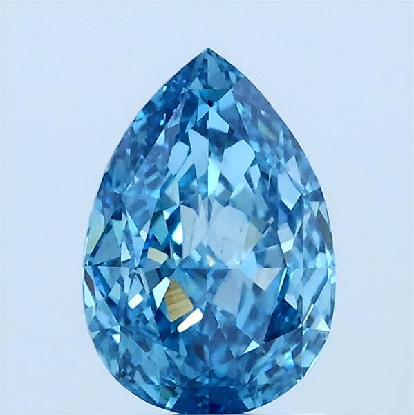 1.23ct Pear FANCY VIVID BLUE VS2 Lab Created Diamond