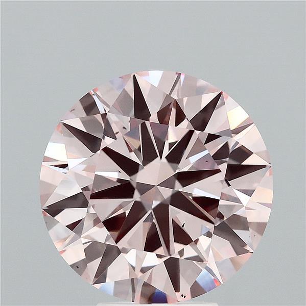 5.39ct Round FANCY PINK VS2 Lab Created Diamond