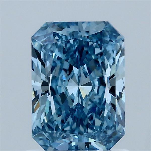 1.14ct Radiant FANCY VIVID BLUE VS2 Lab Created Diamond