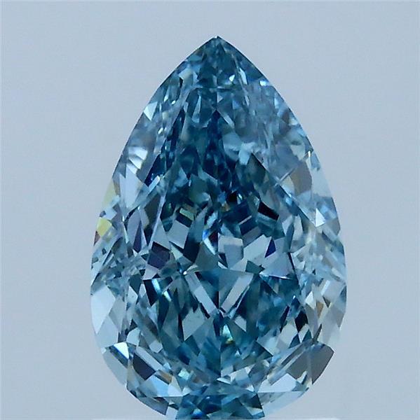1.61ct Pear FANCY VIVID BLUE VS1 Lab Created Diamond
