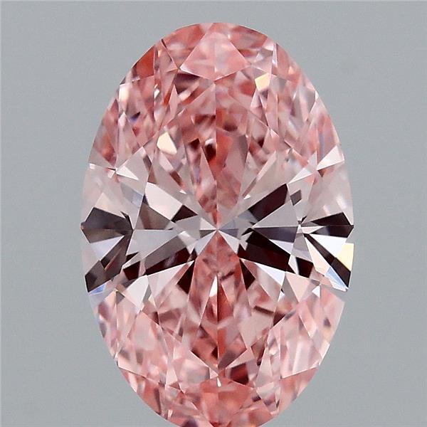2.06ct Oval FANCY VIVID PINK VS1 Lab Created Diamond