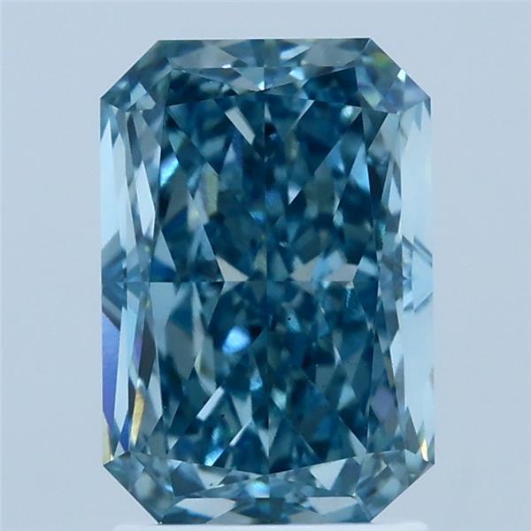 2.53ct Radiant FANCY VIVID BLUE VS1 Lab Created Diamond