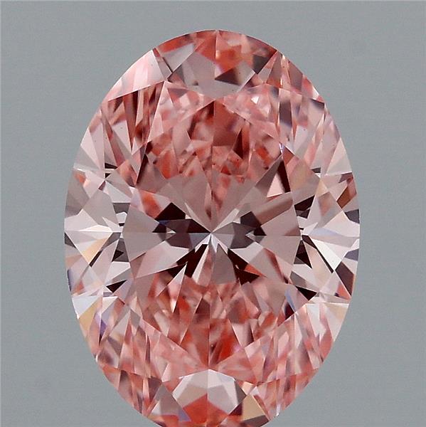 1.76ct Oval FANCY VIVID PINK VVS2 Lab Created Diamond