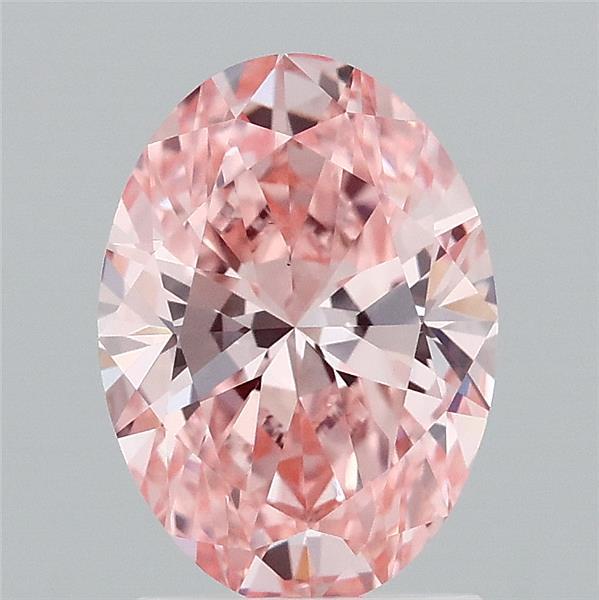 1.73ct Oval FANCY VIVID PINK VS1 Lab Created Diamond