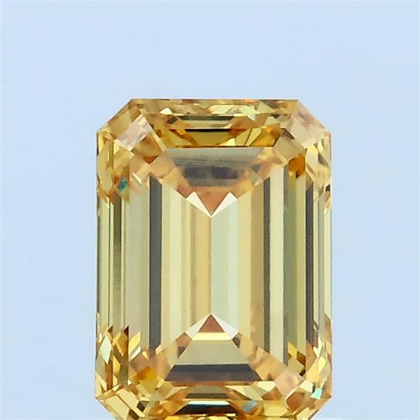 1.02ct Emerald FANCY INTENSE YELLOW VS1 Lab Created Diamond