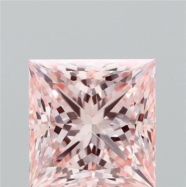 2.59ct Princess FANCY INTENSE PINK VS1 Lab Created Diamond
