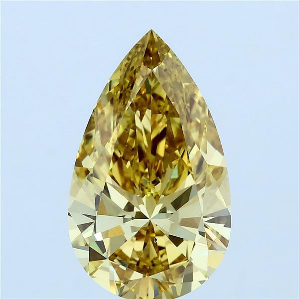 3ct Pear FANCY INTENSE YELLOW VS2 Lab Created Diamond