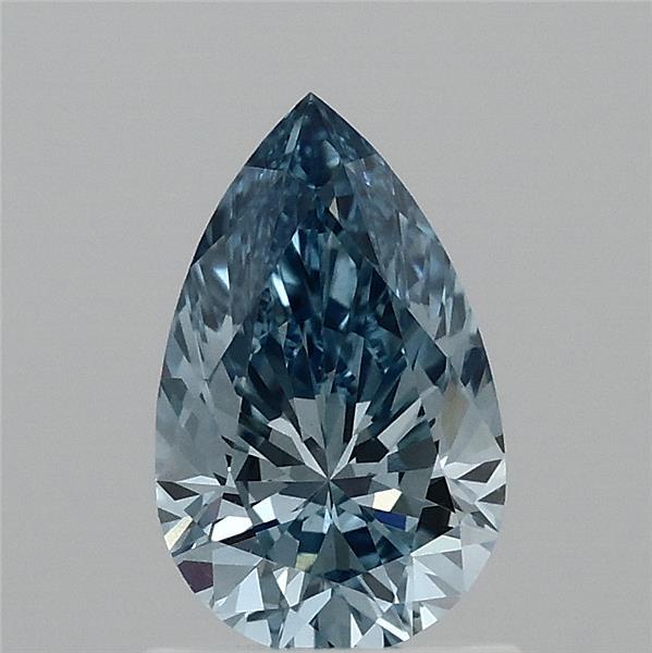 1.02ct Pear FANCY VIVID BLUE VVS2 Lab Created Diamond