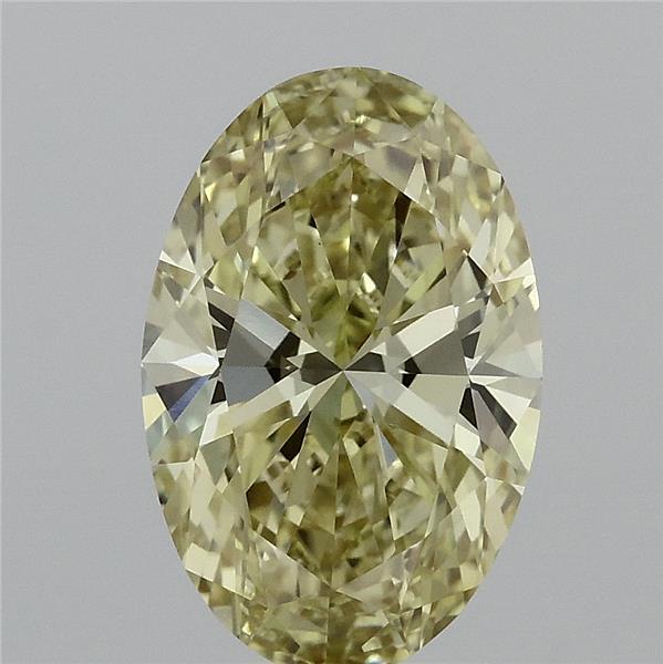 2.2ct Oval FANCY INTENSE YELLOW VVS2 Lab Created Diamond