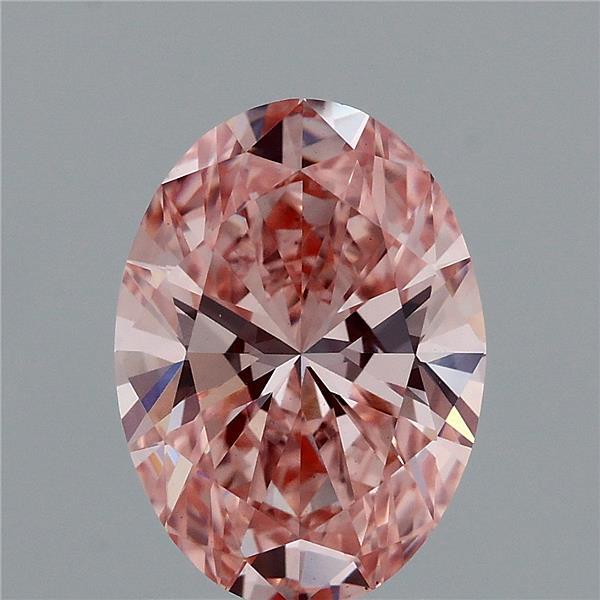 2ct Oval FANCY INTENSE PINK VS1 Lab Created Diamond