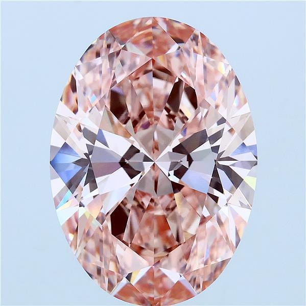 12.03ct Oval FANCY VIVID PINK VVS2 Lab Created Diamond