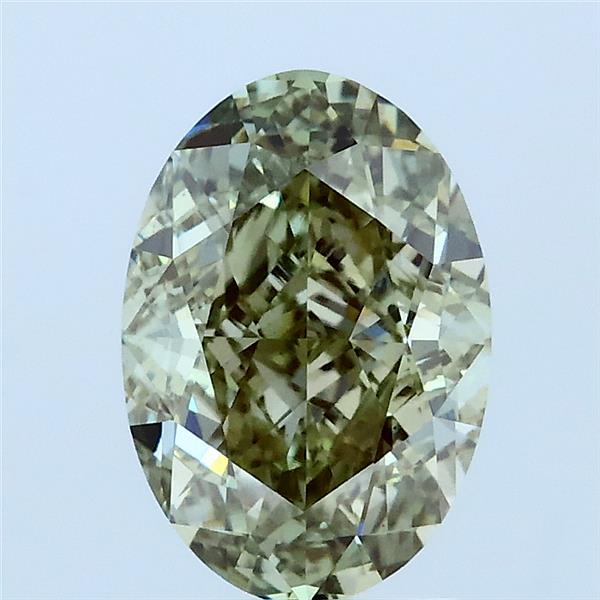 2.13ct Oval FANCY INTENSE GREEN VS1 Lab Created Diamond
