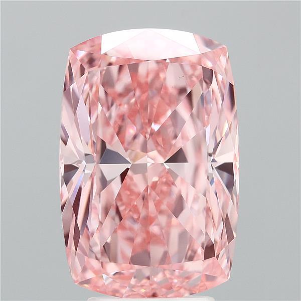 5.05ct Cushion FANCY VIVID PINK VVS2 Lab Created Diamond