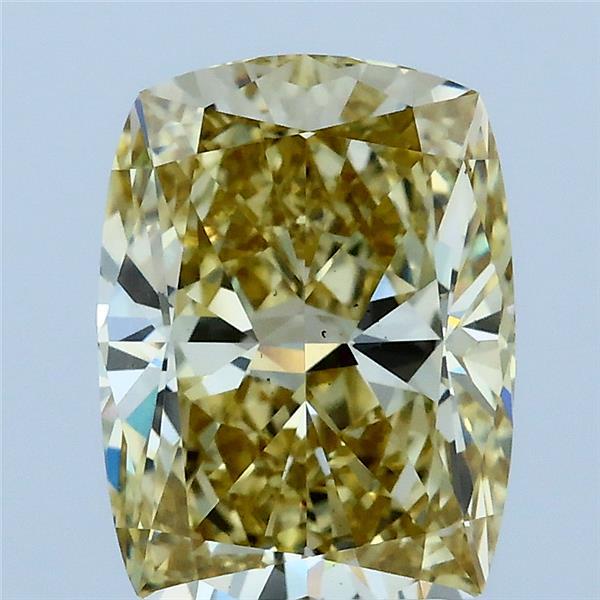3ct Cushion FANCY YELLOW VS2 Lab Created Diamond