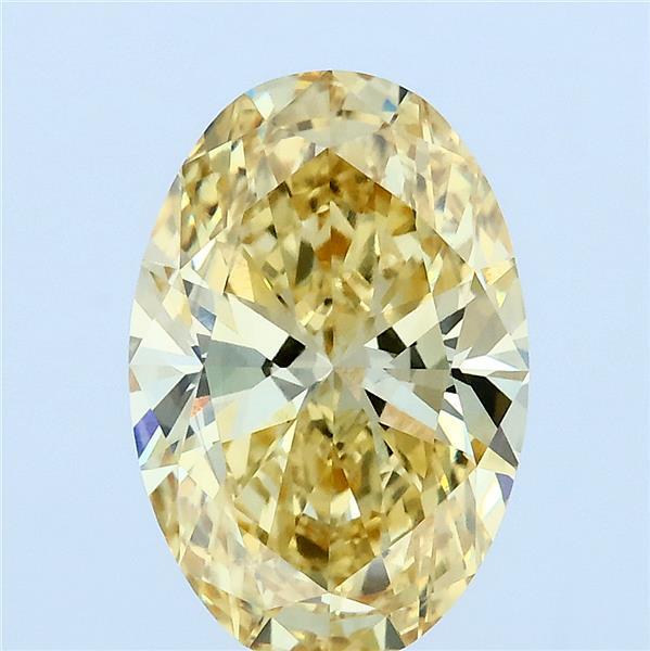 3.09ct Oval FANCY INTENSE YELLOW VS1 Lab Created Diamond
