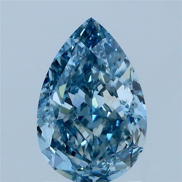2.04ct Pear FANCY VIVID BLUE VS1 Lab Created Diamond