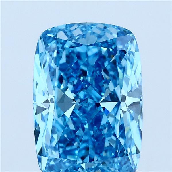 2ct Cushion FANCY VIVID BLUE VVS2 Lab Created Diamond