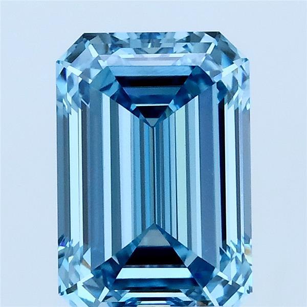 2.01ct Emerald FANCY VIVID BLUE VS1 Lab Created Diamond