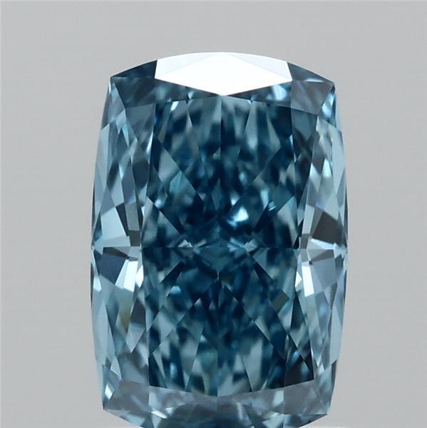 1.03ct Cushion FANCY VIVID BLUE VS1 Lab Created Diamond