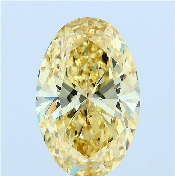 3ct Oval FANCY INTENSE YELLOW VS1 Lab Created Diamond