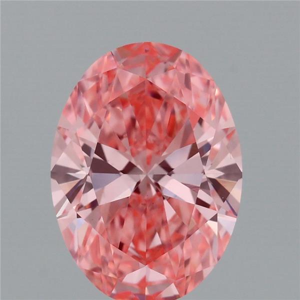 2.06ct Oval FANCY VIVID PINK VS1 Lab Created Diamond